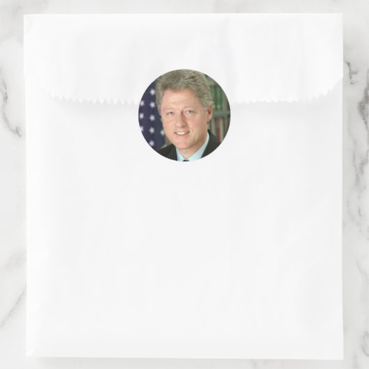 Bill Clinton Ronde Sticker (Tas)
