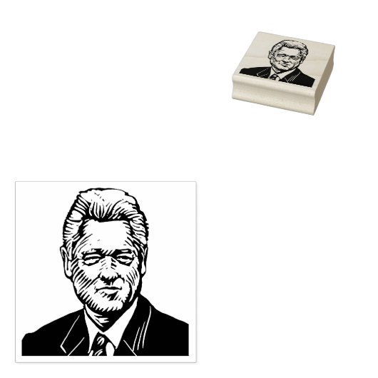 Bill Clinton Rubber Stamp Rubberstempel (Gestempeld)