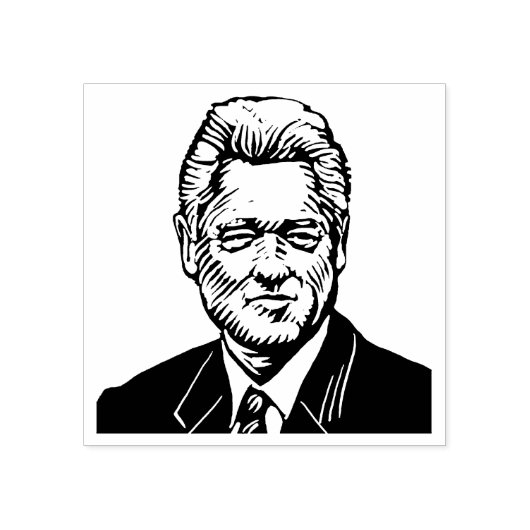 Bill Clinton Rubber Stamp Rubberstempel (Afrduk)