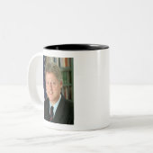 Bill Clinton Tweekleurige Koffiemok (Voorkant links)