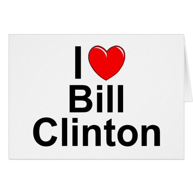 Bill Clinton van de I Love (Heart) (Voorkant Horizontaal)