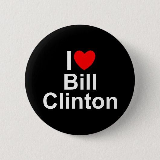 Bill Clinton van de I Love (Heart) Ronde Button 5,7 Cm (Voorkant)