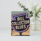 Bill Collector Blues Briefkaart (Staand voorkant)