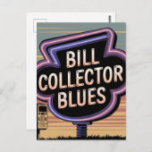 Bill Collector Blues Briefkaart (Voorkant / Achterkant)