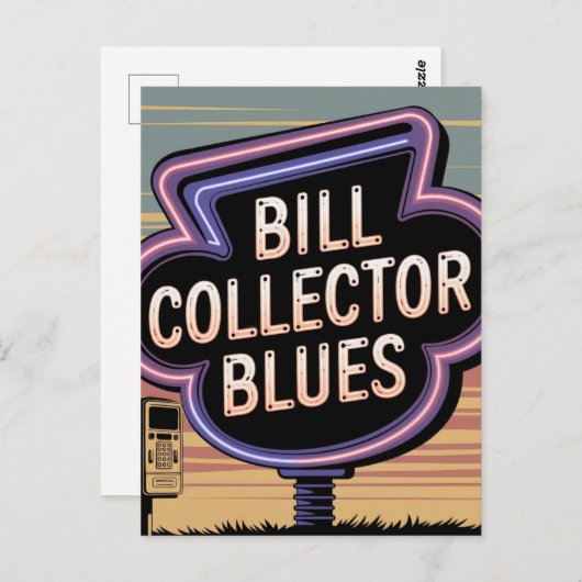 Bill Collector Blues Briefkaart (Voorkant / Achterkant)