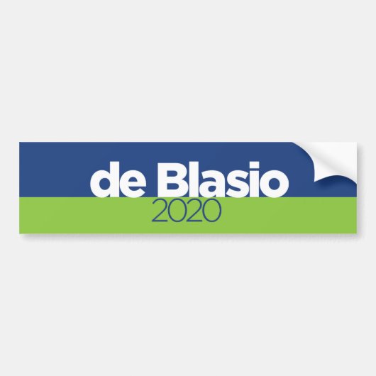 Bill de Blasio 2020 Bumpersticker (Voorkant)
