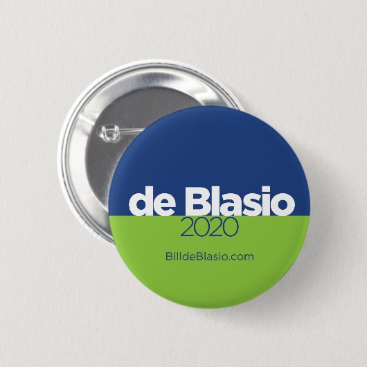 Bill de Blasio 2020 Ronde Button 5,7 Cm (Voorkant /achterkant)