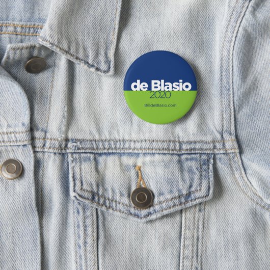 Bill de Blasio 2020 Ronde Button 5,7 Cm (In situ)