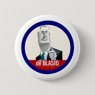 Bill De Blasio NYC Mayor 2013 Ronde Button 5,7 Cm
