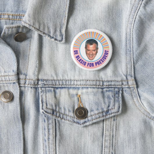 Bill de Blasio voor President 2020 Ronde Button 5,7 Cm (In situ)