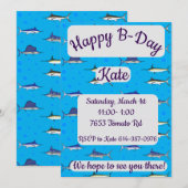 Bill Fish Happy Birthday Kaart (Voorkant / Achterkant)