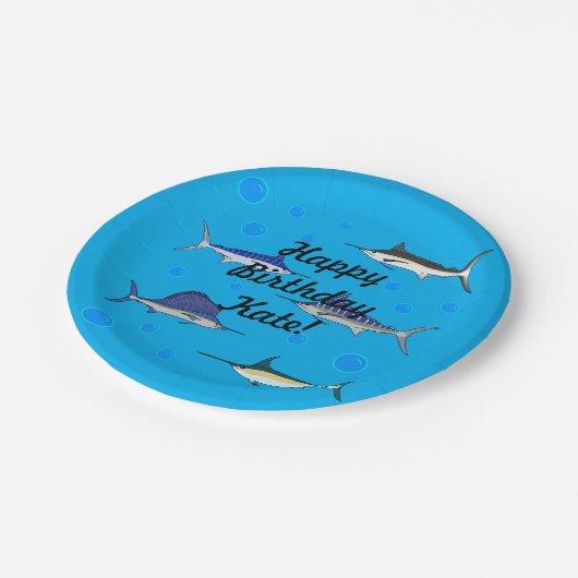 Bill Fish Papieren Bordje (Gekanteld)