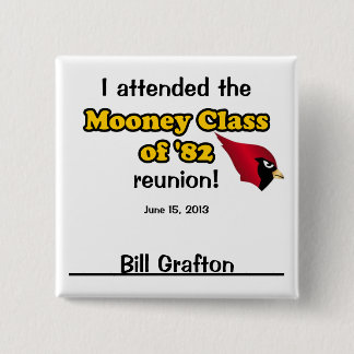 Bill Grafton Vierkante Button 5,1 Cm