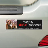 Bill-hillary-clinton, we kopen, UGLY, Presidenten. Bumpersticker (Op auto)