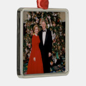 Bill & Hillary Clinton White House Metalen Ornament (Rechts)