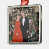 Bill & Hillary Clinton White House Metalen Ornament (Links)
