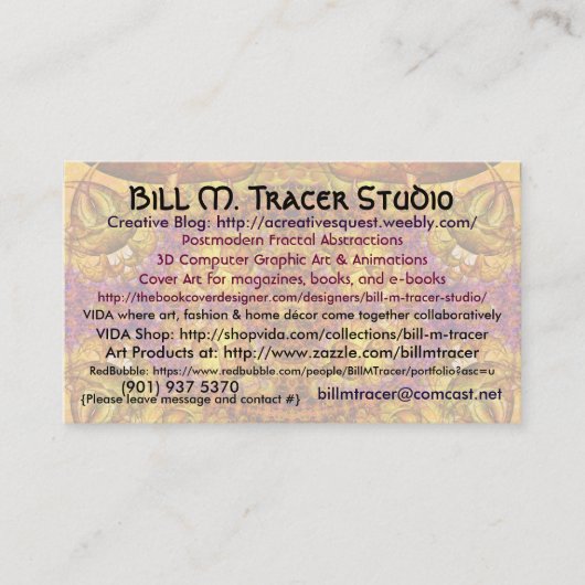 Bill M Tracer Studio Visitekaartjes Definitief 7 (Voorkant)