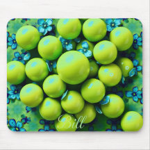 BILL ~ Marbles Patroon ~ Groen en blauw ~ Mousepad