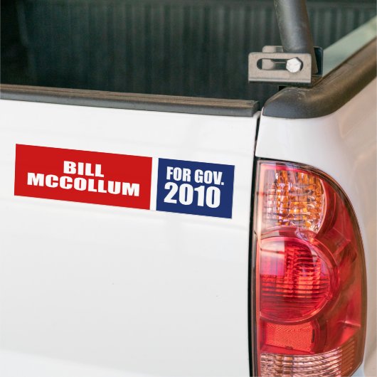BILL MCCOLLUM FOR GOVERNOR BUMPERSTICKER (Op Truck)