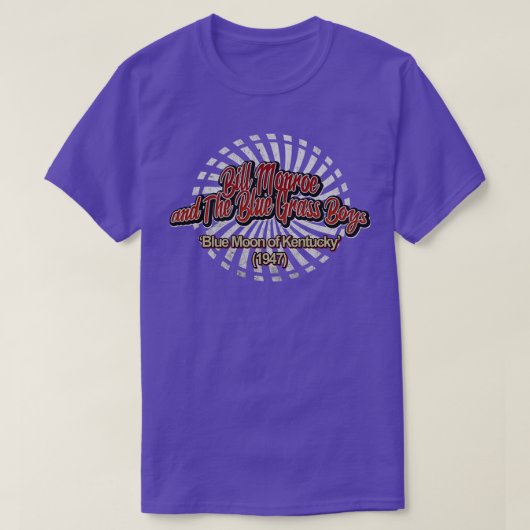 Bill Monroe en de blauwe gras jongens blauwe maan  T-shirt (Design voorkant)