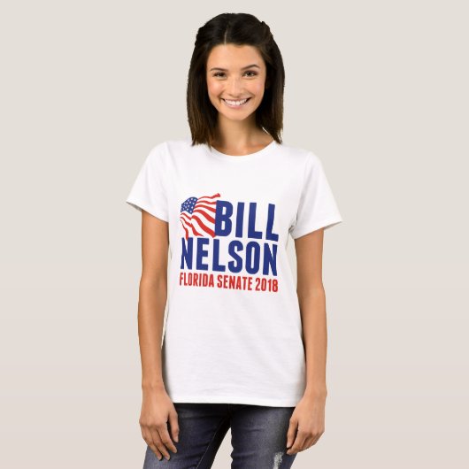 Bill Nelson voor Florida Senator 2018 T-shirt (Voorkant volledig)