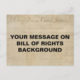 Bill of Rights Customizable Template Postcard Briefkaart