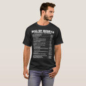 Bill of Rights Noodnummers Amendement 1-10 Co T-shirt (Voorkant volledig)