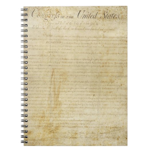 Bill of Rights Notitieboek (Voorkant)