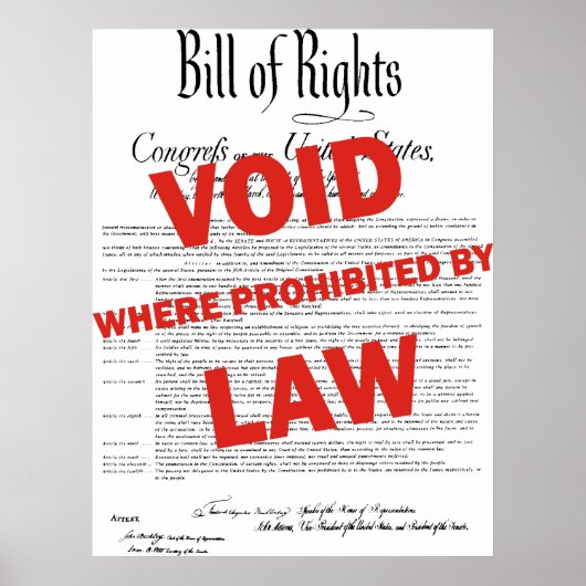Bill of Rights - VOID Poster (Voorkant)