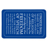 Bill of Rights Vrijheid van meningsuiting  belette Magneet (Horizontaal)