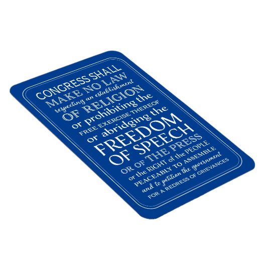 Bill of Rights Vrijheid van meningsuiting  belette Magneet (Rechterzijde)