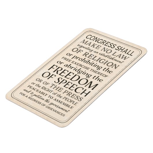 Bill of Rights Vrijheid van meningsuiting en relig Magneet (Linkerzijde)
