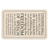 Bill of Rights Vrijheid van meningsuiting en relig Magneet (Horizontaal)