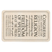 Bill of Rights Vrijheid van meningsuiting en relig Magneet (Horizontaal)