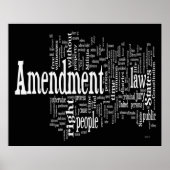 Bill of Rights Word Cloud Poster (Voorkant)