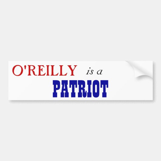 Bill O'Reilly Patriott Bumpersticker (Voorkant)