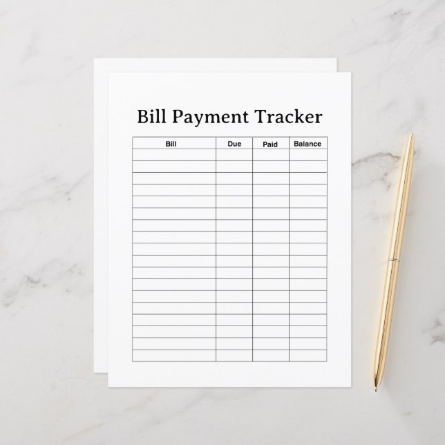 BILL PAYMENT TRACKER FLYER (Voorkant / Achterkant in situ)
