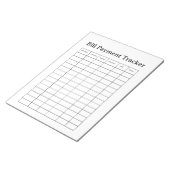 Bill Payment Tracker Notepad Notitieblok (Schuin)