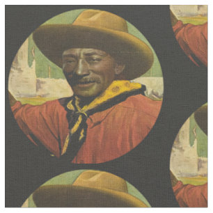 Bill Pickett Black Cowboy Fabric Stof