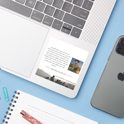 Bill Slim 'Unegoïsme' Sticker (Laptop met iPhone)