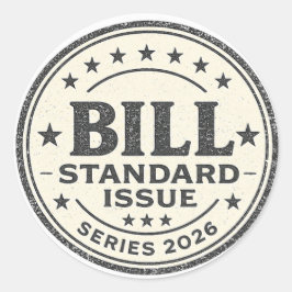 Bill Standaard Uitgave Serie 2026 Ronde Sticker