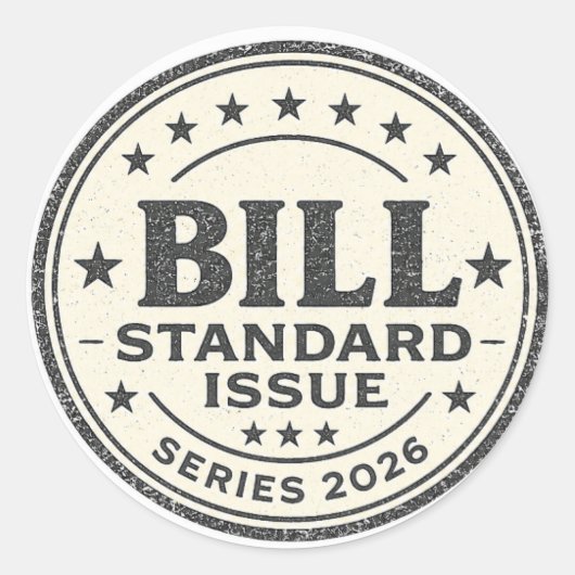 Bill Standaard Uitgave Serie 2026 Ronde Sticker (Voorkant)