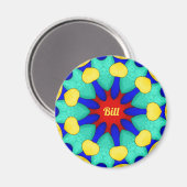 BILL ~ Stark Red Green Yellow ~ Verbijsterend desi Magneet (Voorkant / Achterkant)