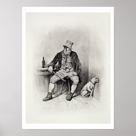 Bill Sykes en zijn hond uit Charles Dickens: A G Poster (Voorkant)