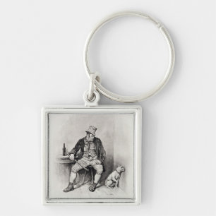 Bill Sykes en zijn hond uit Charles Dickens: A G Sleutelhanger