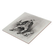 Bill Sykes en zijn hond uit Charles Dickens: A G Tegeltje (Zijkant)