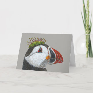 Bill the Atlantic puffin wenskaart Kaart