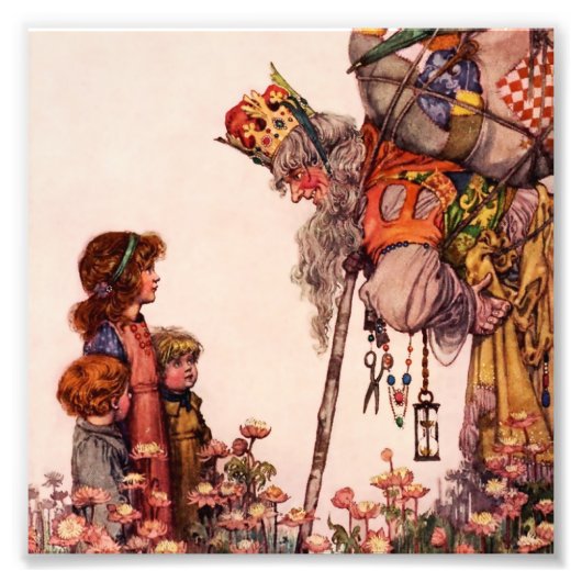 "Bill the Minder" van W Heath Robinson Foto Afdruk (Voorkant)