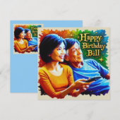 BILL~ Verjaardag Kaart ~ Vrije tijd ~ (Voorkant / Achterkant)