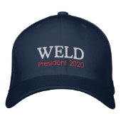 Bill Weld President 2020 Geborduurde Pet (Voorkant)